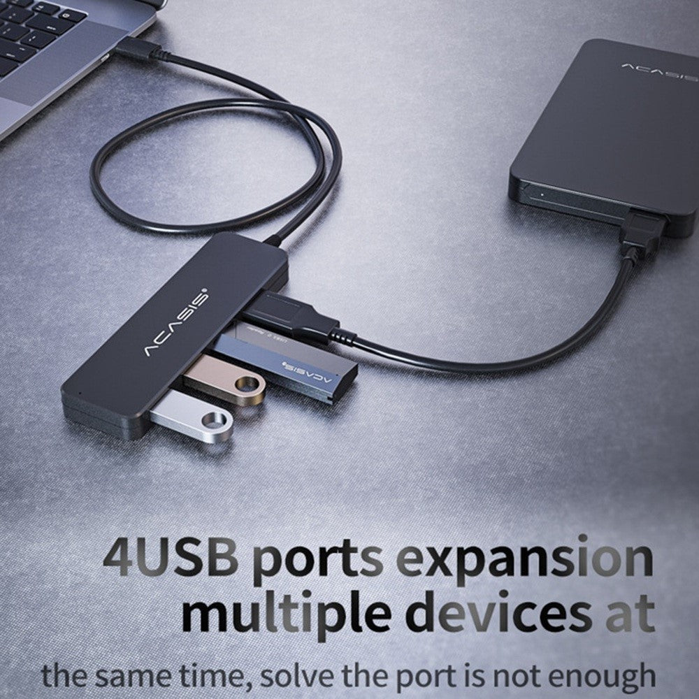ACASIS AC2-L42 0.2m Type-C to 4 USB2.0 Hub Adapter Multi-Port USB-C Hub Portable Type-C Splitter Converter 480Mbps Data Transfer