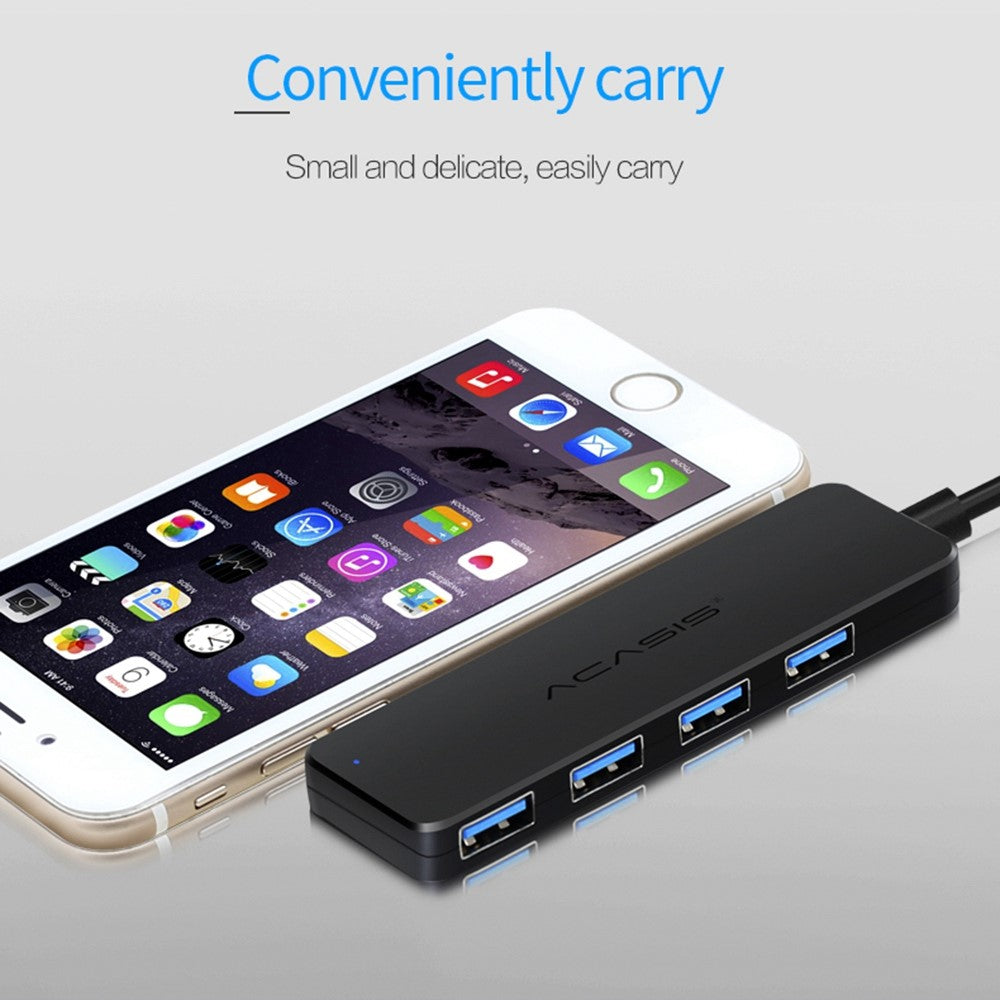 ACASIS AB2-L412 1.2m Cable 4 Ports USB2.0 Hub 480Mbps Data Transmission USB Hub Splitter