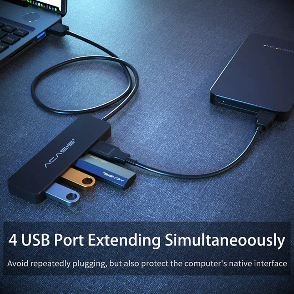 ACASIS AB3-L42 0.2m Cable 4 Ports USB3.0 Splitter Computer Laptop 5Gbps High Speed Transmission USB Hub