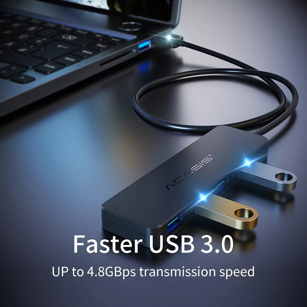 ACASIS AB3-L42 0.2m Cable 4 Ports USB3.0 Splitter Computer Laptop 5Gbps High Speed Transmission USB Hub