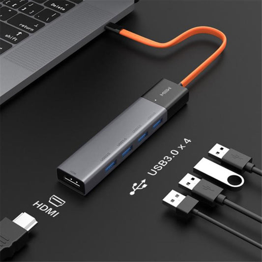 XIAOMI YOUPIN MWCMA02 Type-C Hub Converter USB-C Adapter PD 100W Fast Charging Dock to 4xUSB 3.0 Ports and HD Video Output Port