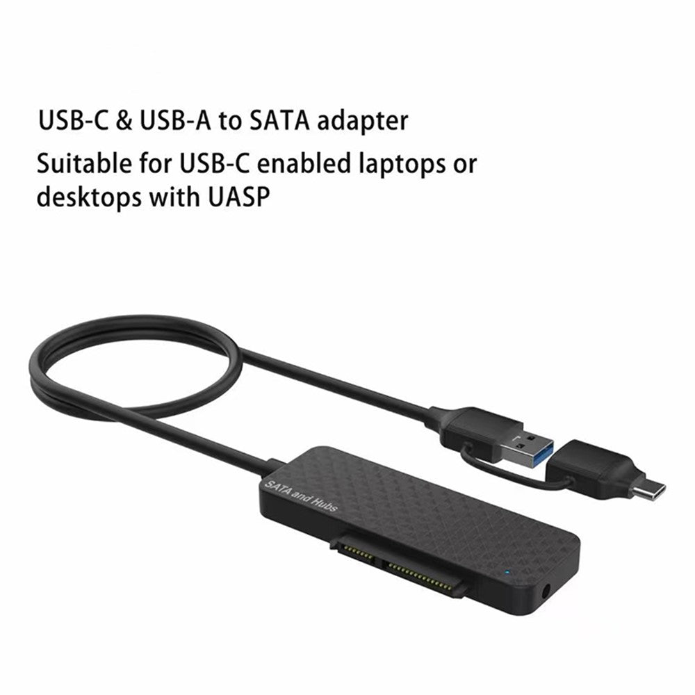 USB3.0 / Type-C to SATA Converter 22Pin Hard Disk Cable with 3-Port USB3.0 HUB Adapter PC 2.5-inch Hard Disk HDD, SSD Easy Drive Cable