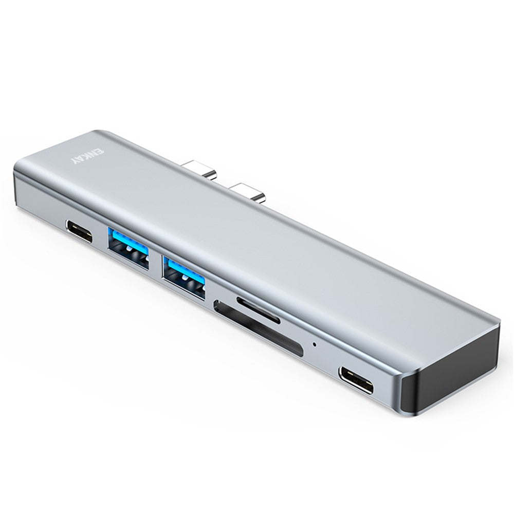 ENKAY HAT PRINCE Type-C Hub to HD 4K Adapter with USB-C USB3.0 TF SD Card Reader Slot PD Fast Charging for MacBook Computer