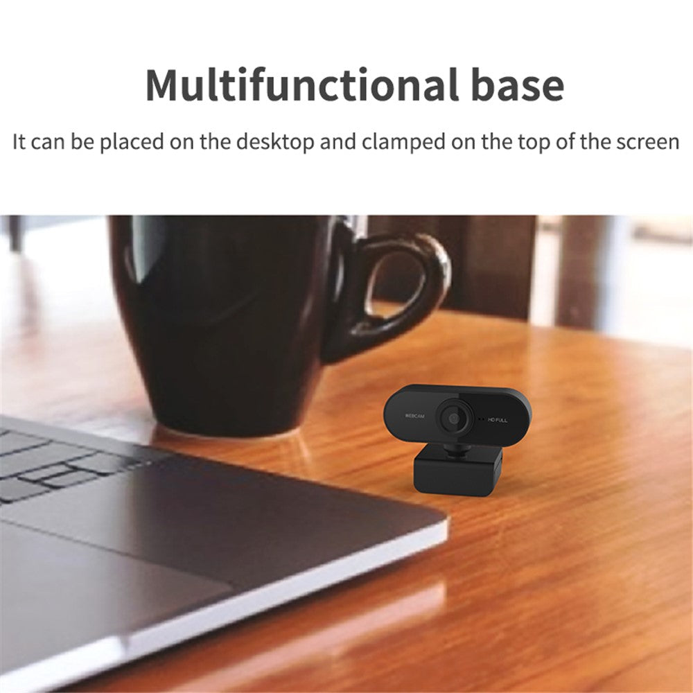 HD 1080P Computer Camera Built-in Mic Smart Webcam Noise Cancellation TV Live Camera (CE Certificate)