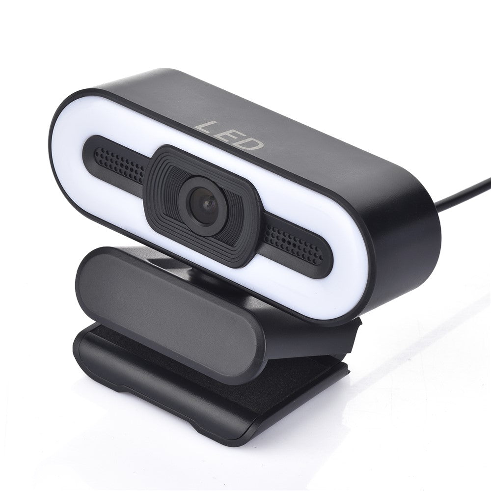 A55 1080P Computer Camera Home Office Built-in Microphone for Live Teaching USB Webcam with LED Fill Light