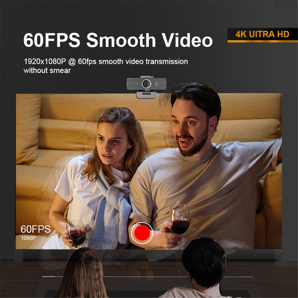 H500 3840*2160p UHD 4K 60FPS Webcam Autofocus Web Camera PC Camera with Microphone