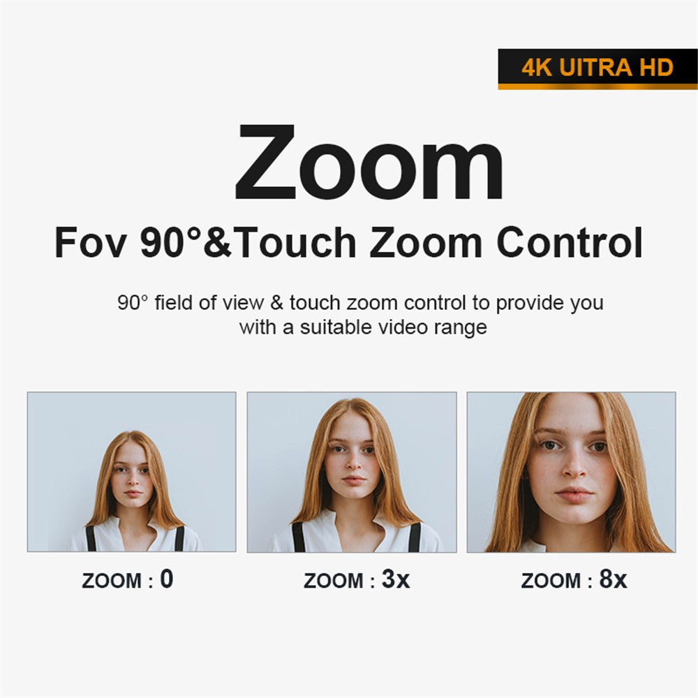 H500 3840*2160p UHD 4K 60FPS Webcam Autofocus Web Camera PC Camera with Microphone
