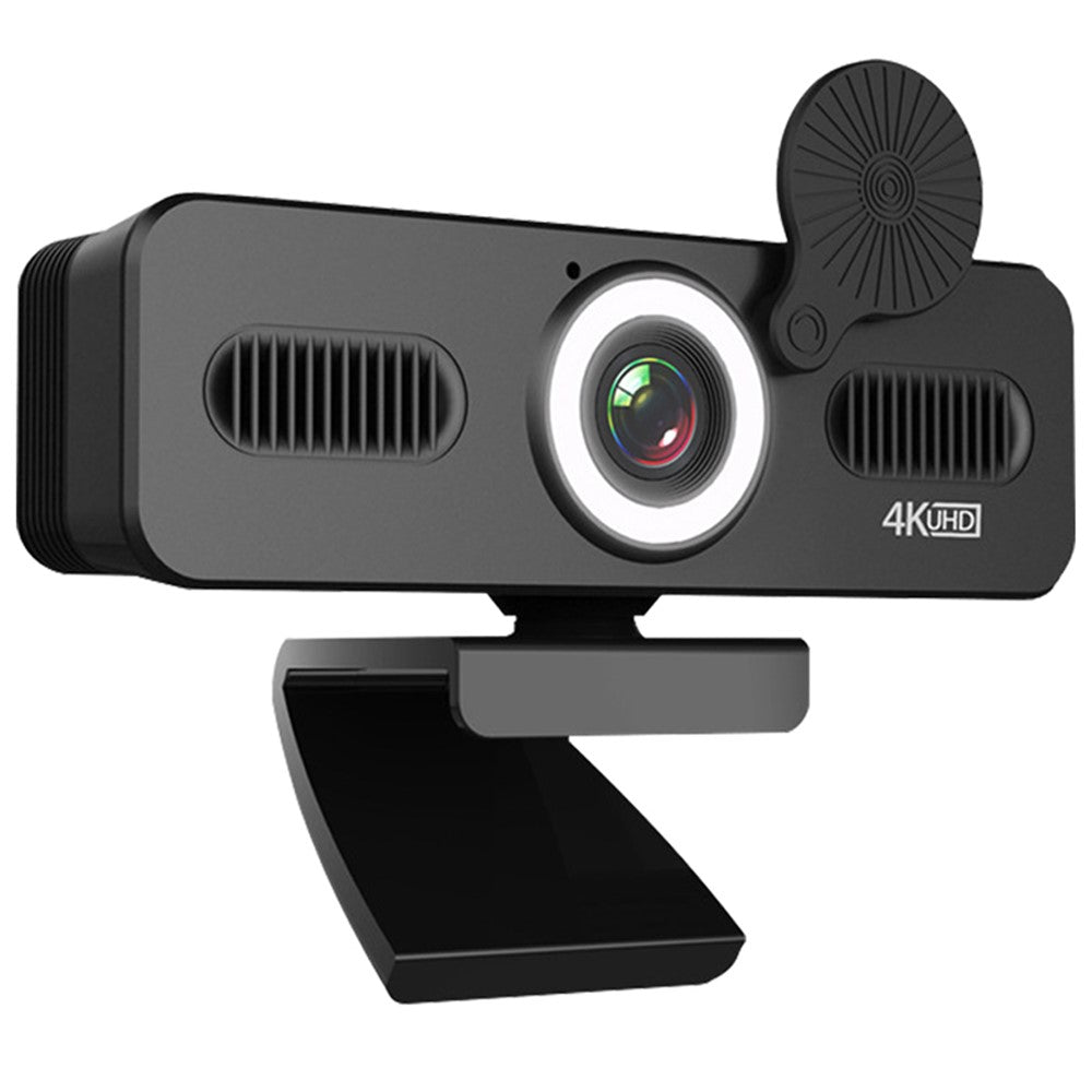 ELEBEST HD 4K USB Computer Camera Live Streaming Video Conference Webcam with Fill Light