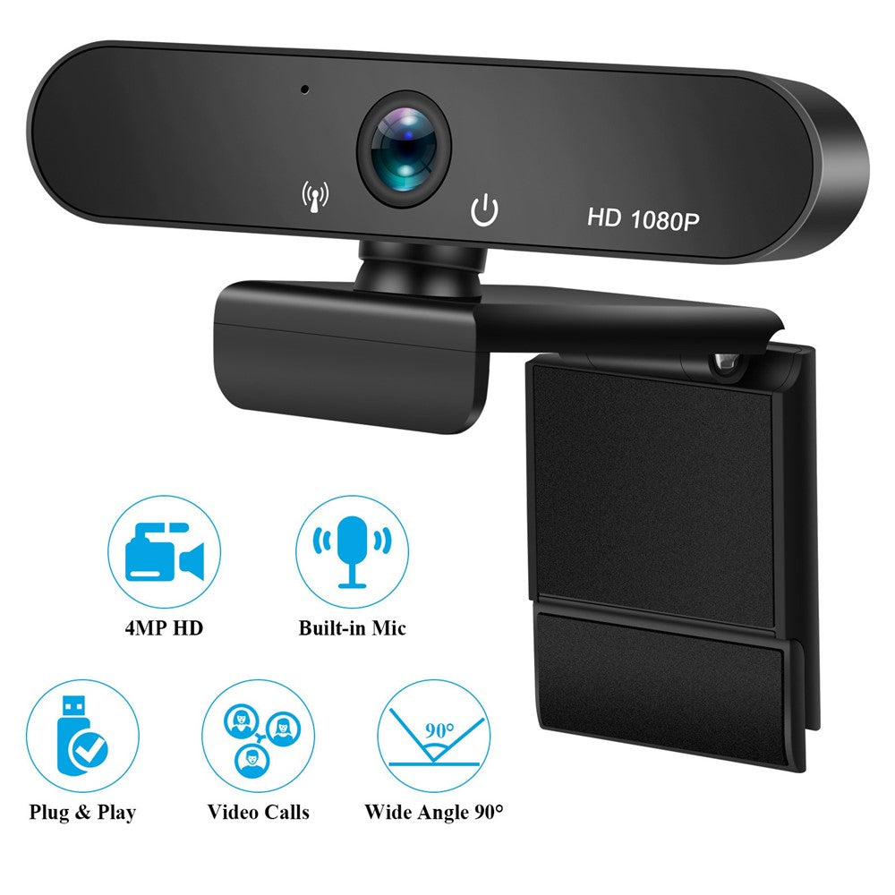A8 USB Camera 360 Degree Rotation 1080P HD Webcam for Video Conference Video Call Online Class