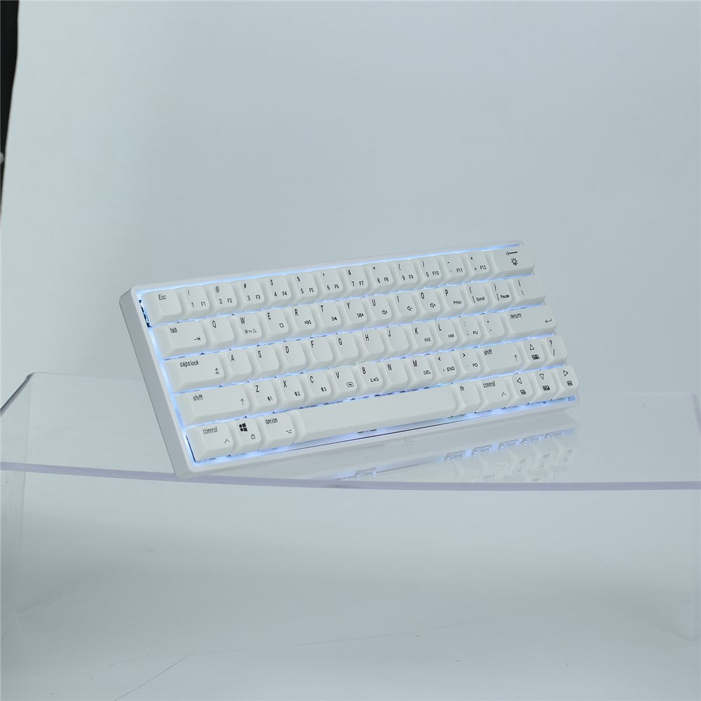 IVHCO 63 Keys Mini Gaming Mechanical Keyboard 3-Mode Bluetooth-compatible Keyboard with RGB Effects