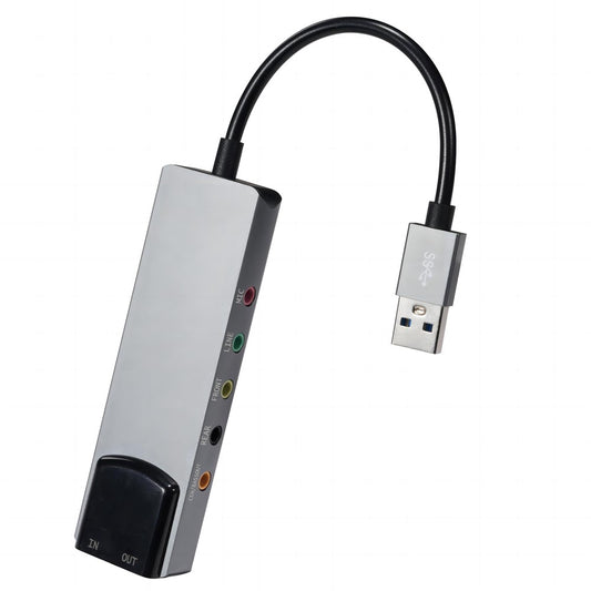 HY-601 6 In 1 USB Multifunction Sound Card USB + 3.5mm Audio + 7.1 Channel / Optical Fiber