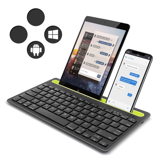 HM-04 Dual-Device Connection Bluetooth-compatible Keyboard for IOS Android Windows Phones/Tablets