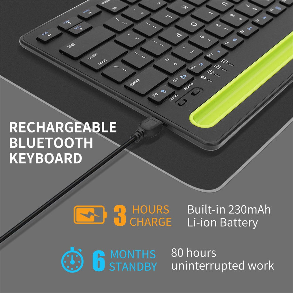 HM-04 Dual-Device Connection Bluetooth-compatible Keyboard for IOS Android Windows Phones/Tablets