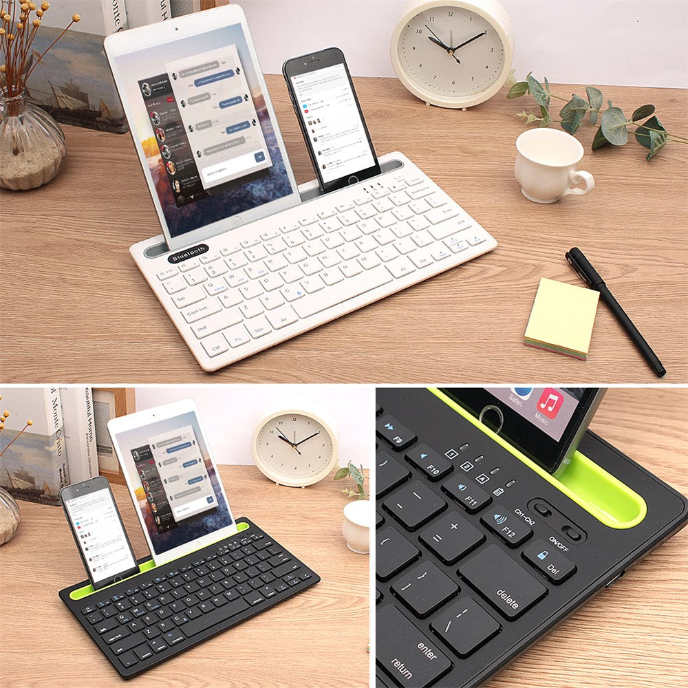 HM-04 Dual-Device Connection Bluetooth-compatible Keyboard for IOS Android Windows Phones/Tablets