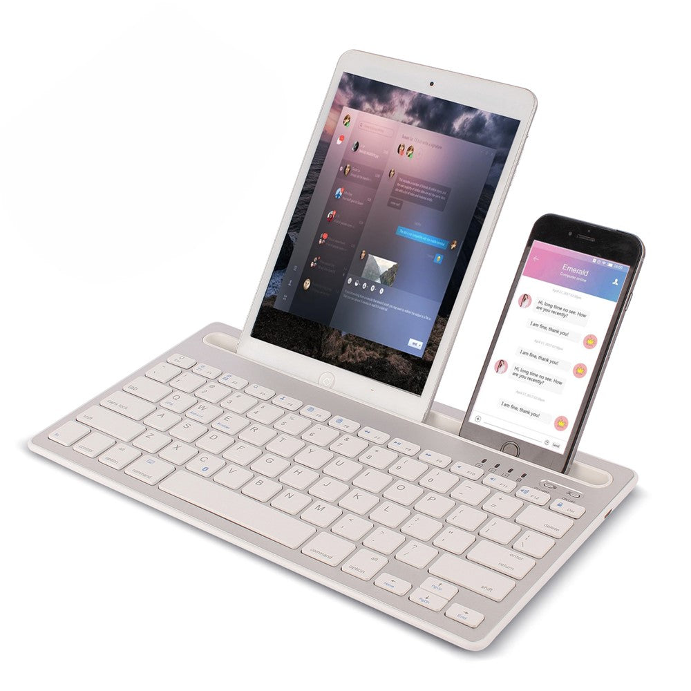 HM-04 Dual-Device Connection Bluetooth-compatible Keyboard for IOS Android Windows Phones/Tablets