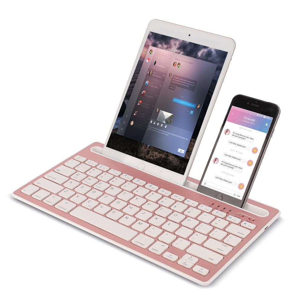HM-04 Dual-Device Connection Bluetooth-compatible Keyboard for IOS Android Windows Phones/Tablets