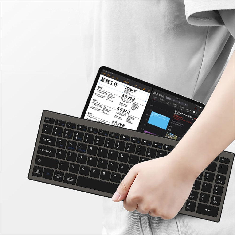 Wireless Bluetooth-compatible Dual Mode Scissor Switch JP Keyboard with Numeric Keypad for PC/Tablet/Smartphone