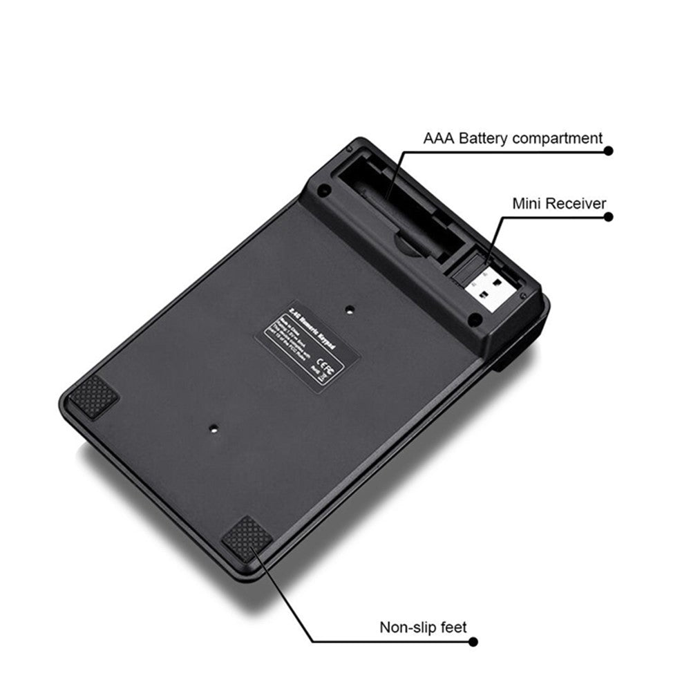 2.4G Wireless Mini Numeric Keyboard Suspended Mechanical Keyboard 19-key Mini Accounting Banking Keypad