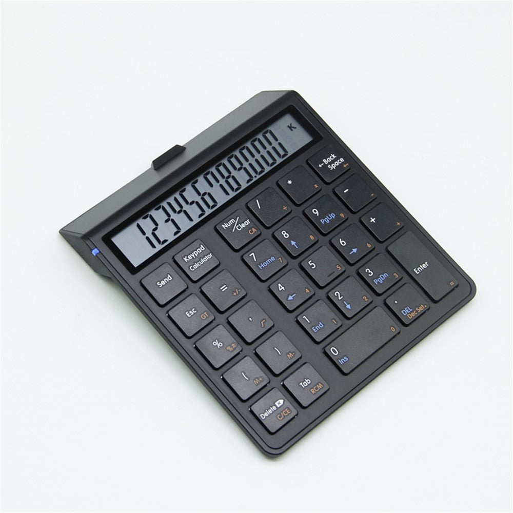 SUNREED KC9001S Wireless Numeric Keypad 12-Digit LCD Display 28-Keys Financial Accounting Rechargeable Number Keyboard for Laptop Desktop PC