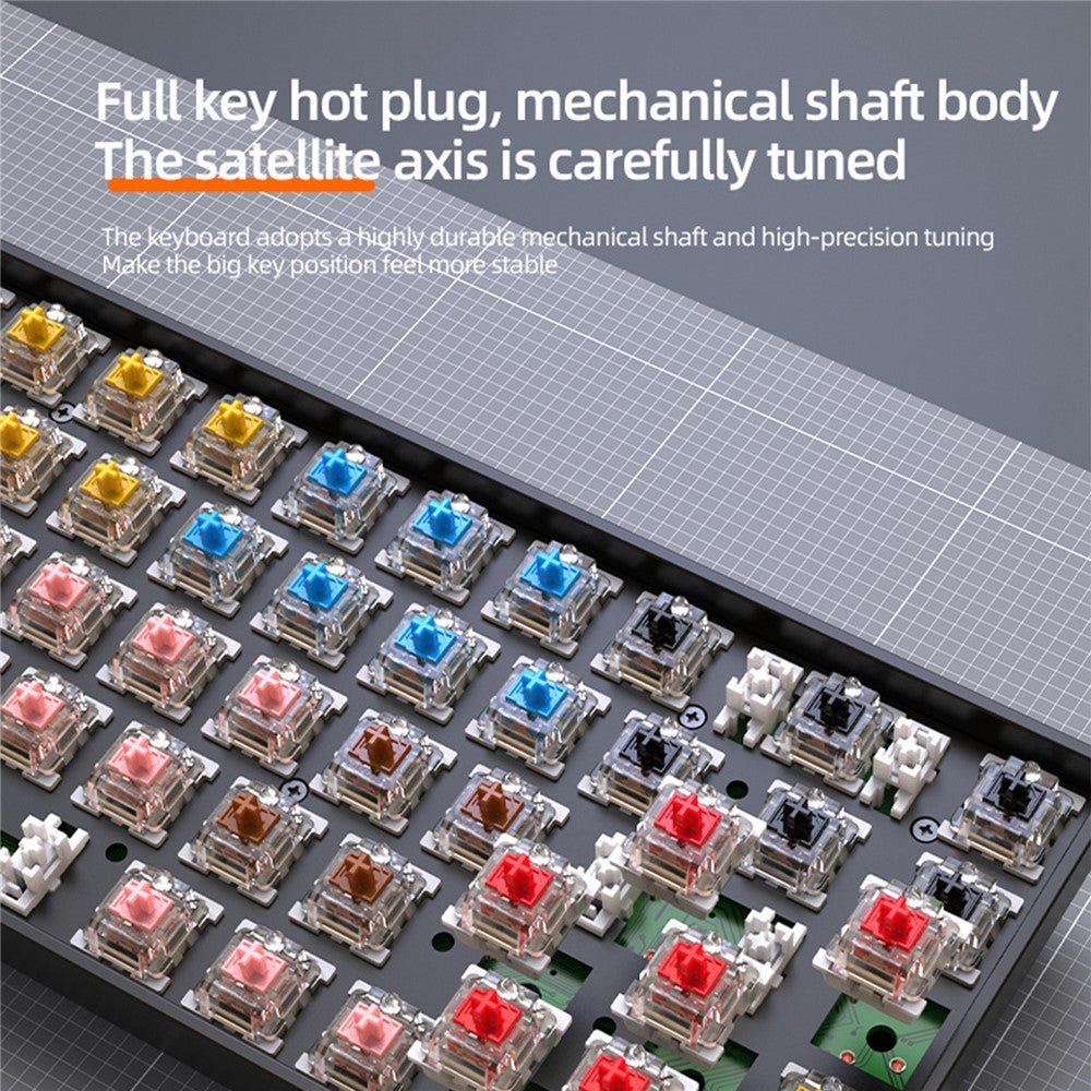 ZIYOULANG K68 Wireless Mechanical Keyboard 2.4G / Bluetooth-compatible Dual Mode 68-Key Keyboard