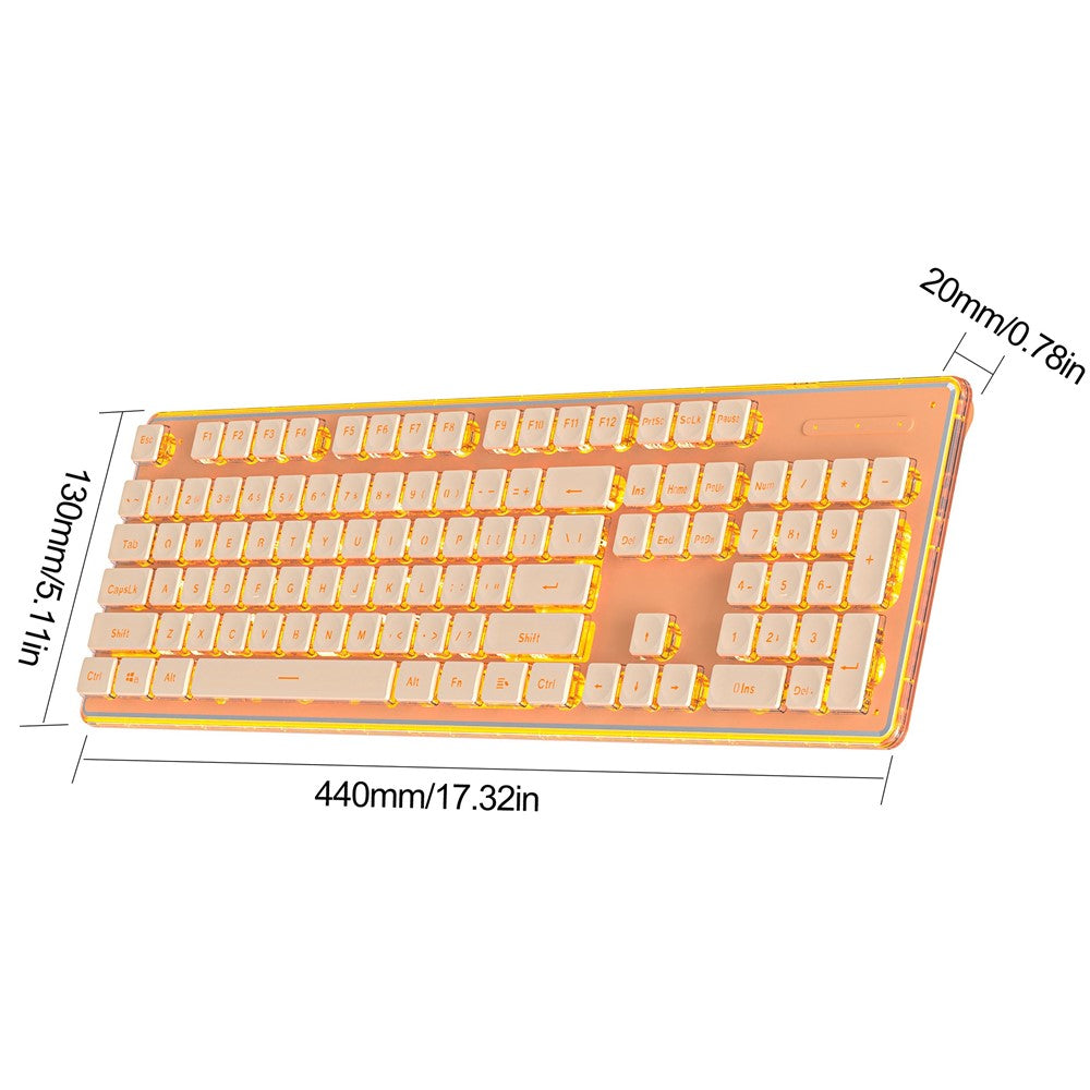 EWEADN V3 Home Office Computer Laptop Mute Keyboard USB Wired Backlit Keyboard