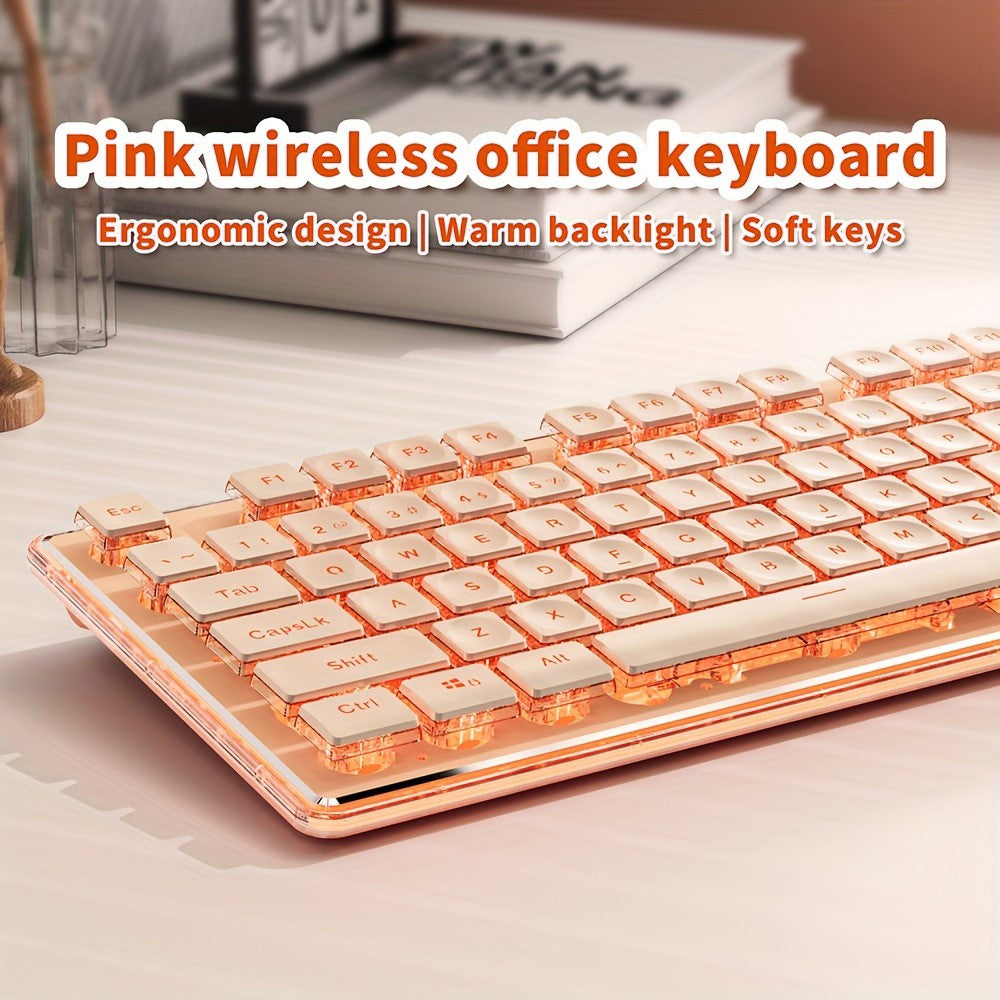 EWEADN V3 Home Office Computer Laptop Mute Keyboard USB Wired Backlit Keyboard