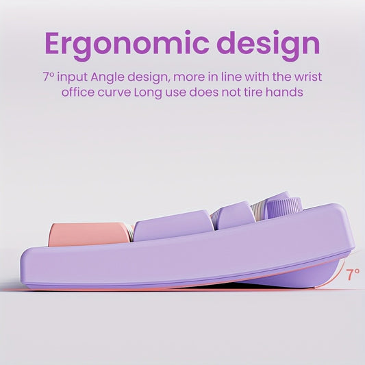 EWEADN V97 Bluetooth-compatible / 2.4G Wireless Rechargeable Keyboard Computer Laptop Keyboard