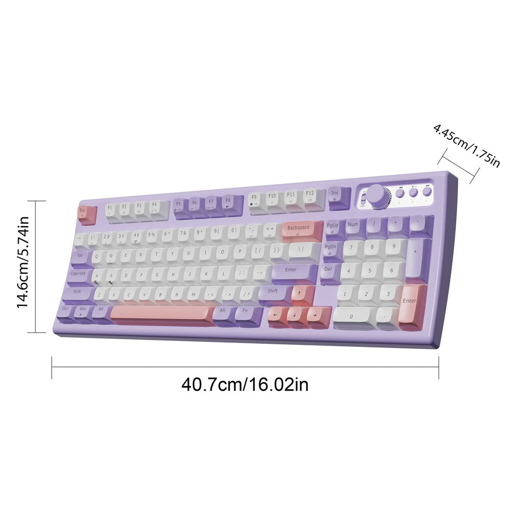 EWEADN V97 Bluetooth-compatible / 2.4G Wireless Rechargeable Keyboard Computer Laptop Keyboard