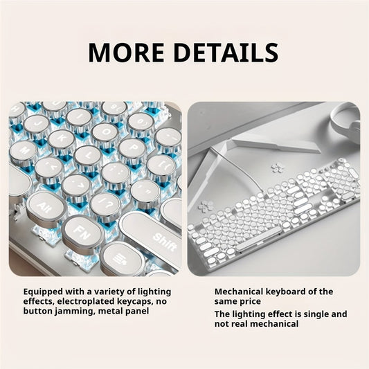 EWEADN TK950 Bluetooth-compatible / Wired / 2.4G Wireless Rechargeable Keyboard Computer Mechanical Keyboard