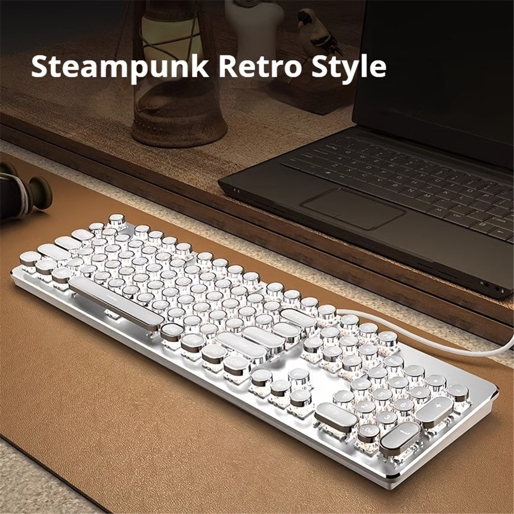 EWEADN TK100 Punk Wired Keyboard Computer Laptop Mechanical Keyboard