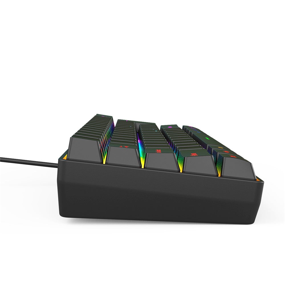 Y-FRUITFUL K401 Wired Keyboard 61-Key RGB Backlit Computer Office Gaming Keyboard