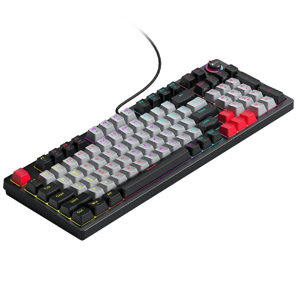 T-WOLF T50 Mechanical Keyboard with RGB Backlit 96 + 1 Keys USB Wired Keyboard for PC Gaming