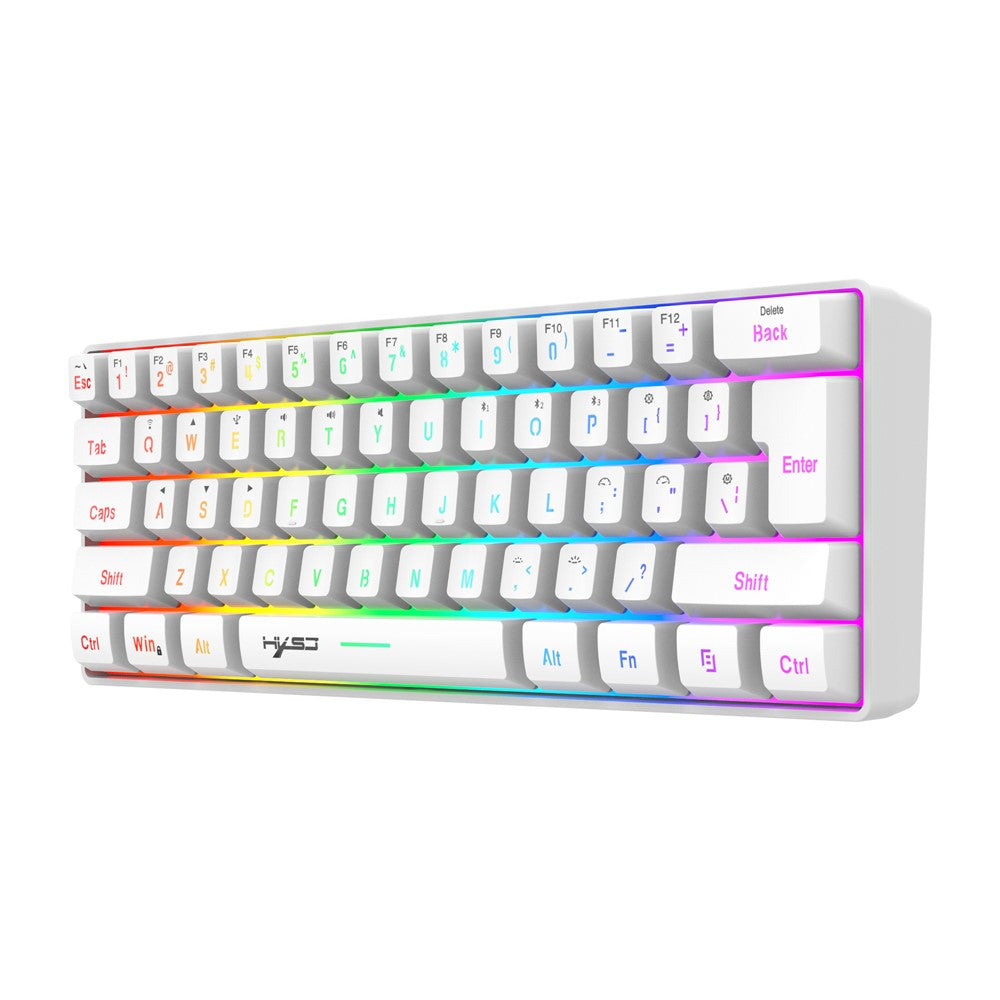 HXSJ L500 61 Keys Gaming Keyboard 2.4G / Bluetooth-compatible / Wired Triple Mode Membrane Keyboard with RGB Backlit