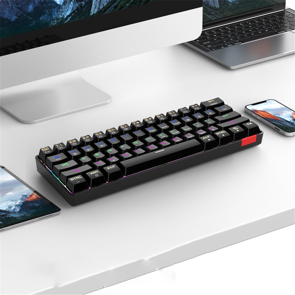 ICEDI DIK61 61 Keys Blue Switch Mechanical Gaming Keyboard with Dual Mode Connection