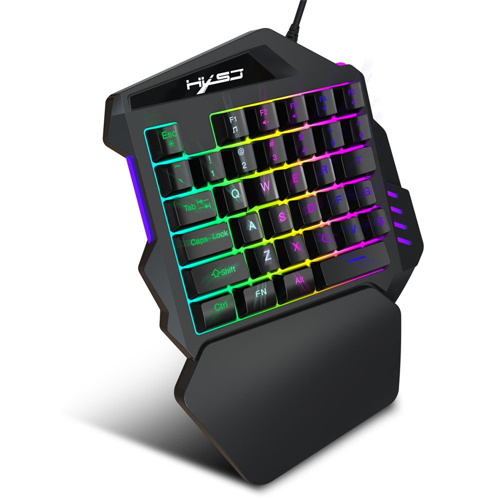 HXSJ P6 Keyboard Mouse Converter + J900 Honeycomb Programmable Gaming Mouse + V100 One Hand Gaming Keyboard