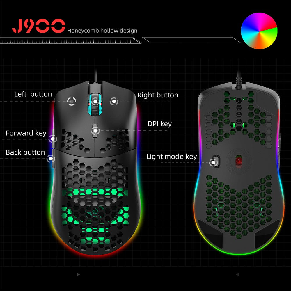 HXSJ P6 Keyboard Mouse Converter + J900 Honeycomb Programmable Gaming Mouse + V100 One Hand Gaming Keyboard