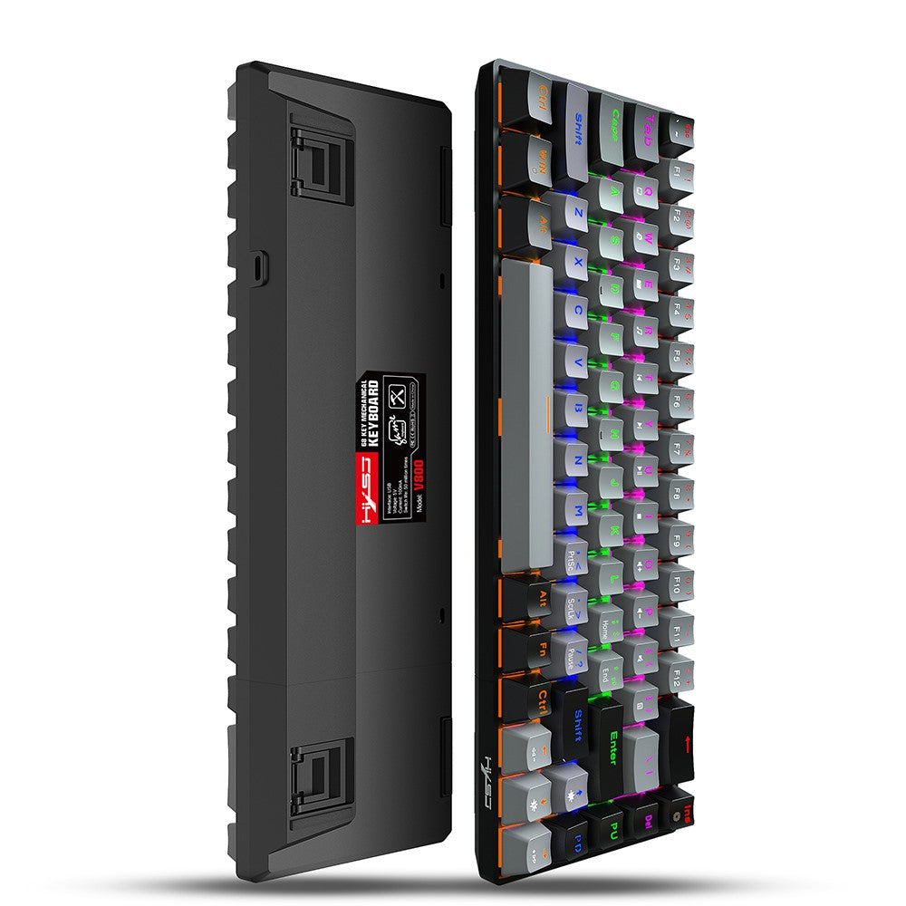 HXSJ V800 68 Keys Mechanical Keyboard with Backlit for Gaming Office