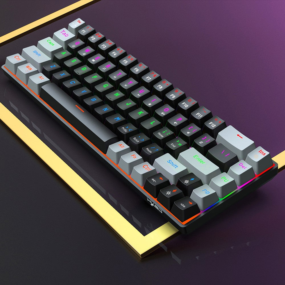 HXSJ V800 68 Keys Mechanical Keyboard with Backlit for Gaming Office