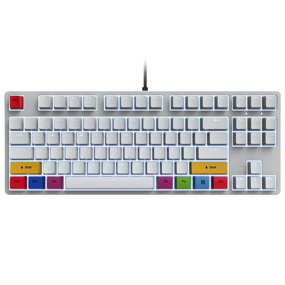 HXSJ L600 87-key Red Switches Wired Portable Keyboard Mechanical Gaming Keyboard with Backlit for Home Office
