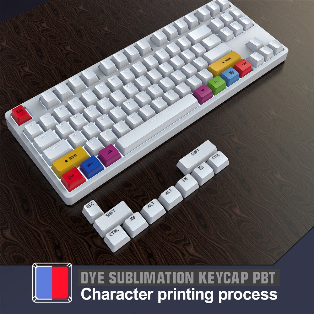 HXSJ L600 87-key Red Switches Wired Portable Keyboard Mechanical Gaming Keyboard with Backlit for Home Office