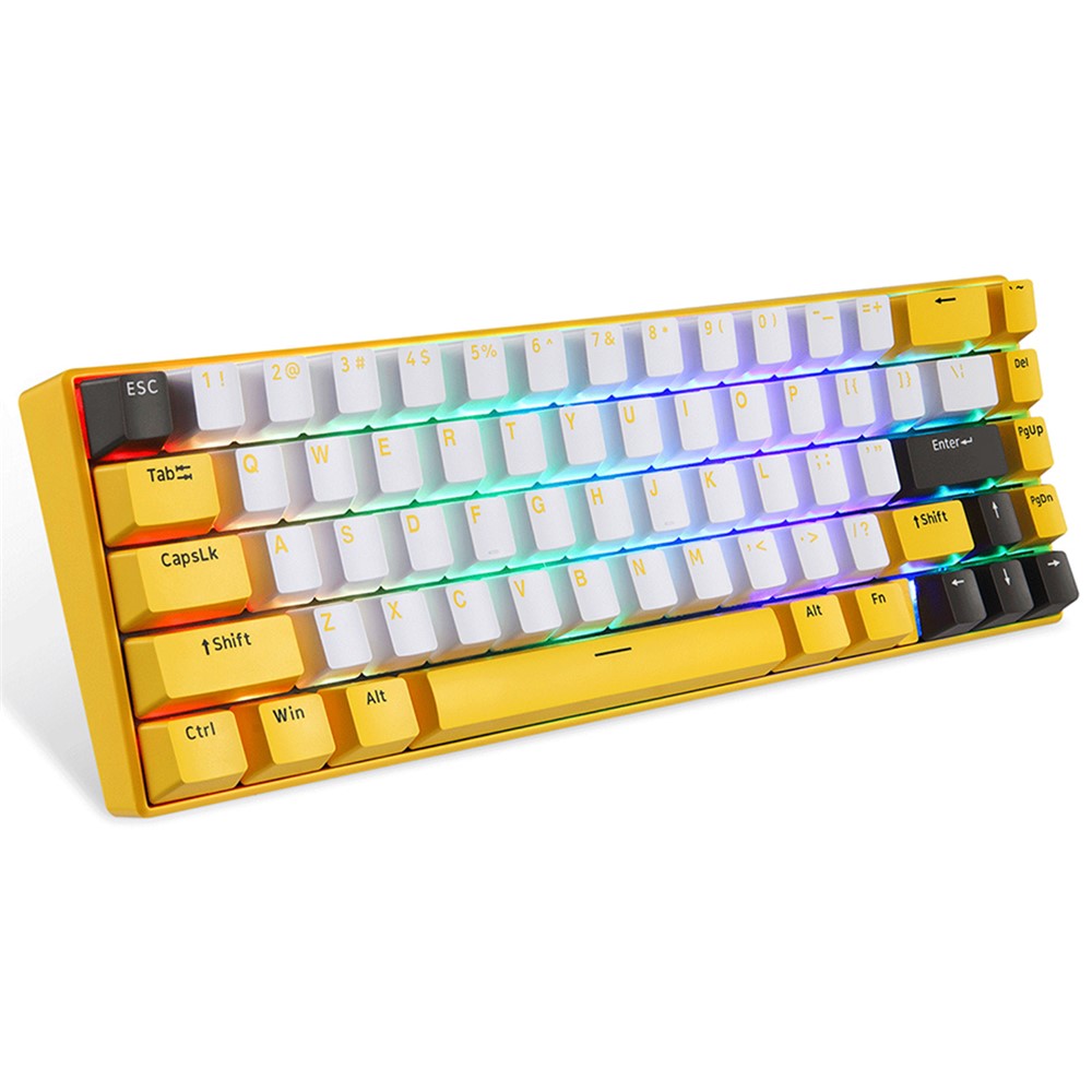 MOTOSPEED BK67 Bluetooth-compatible 5.0 Wireless / Wired 67 Keys RGB Backlight Keyboard Computer Laptop Gaming Mechanical Keyboard