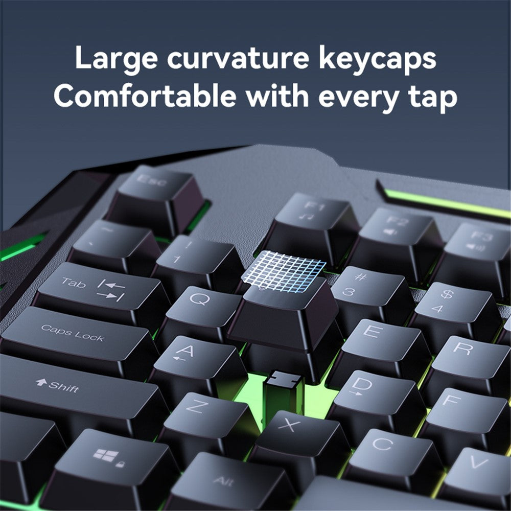 YESIDO KB21 1.5m USB Wired Keyboard 104-key Gaming Keyboard with Breathing Light