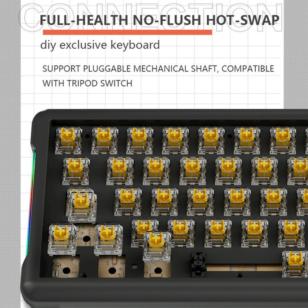 LEAVEN K610 1.6m Wired 61-key Water-Cooled E-Sports Gaming Mechanical Keyboard, Classic Version