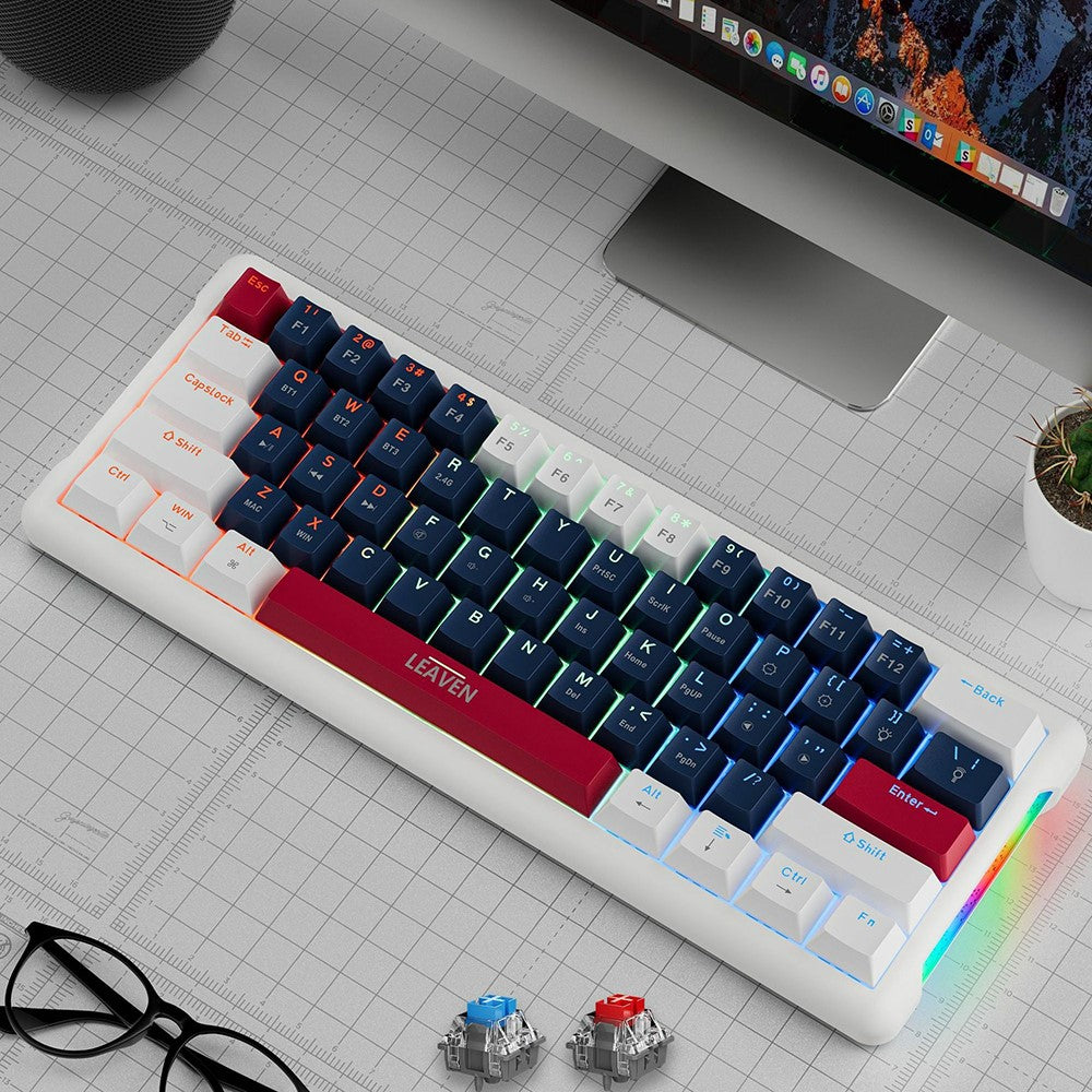 LEAVEN K610 1.6m Wired 61-key Water-Cooled E-Sports Gaming Mechanical Keyboard, Classic Version
