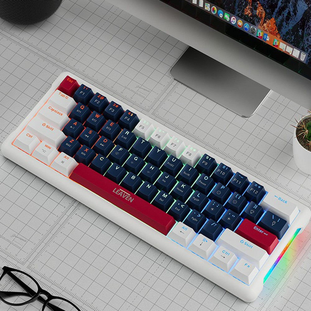 LEAVEN K610 1.6m Wired 61-key Water-Cooled E-Sports Gaming Mechanical Keyboard, Classic Version