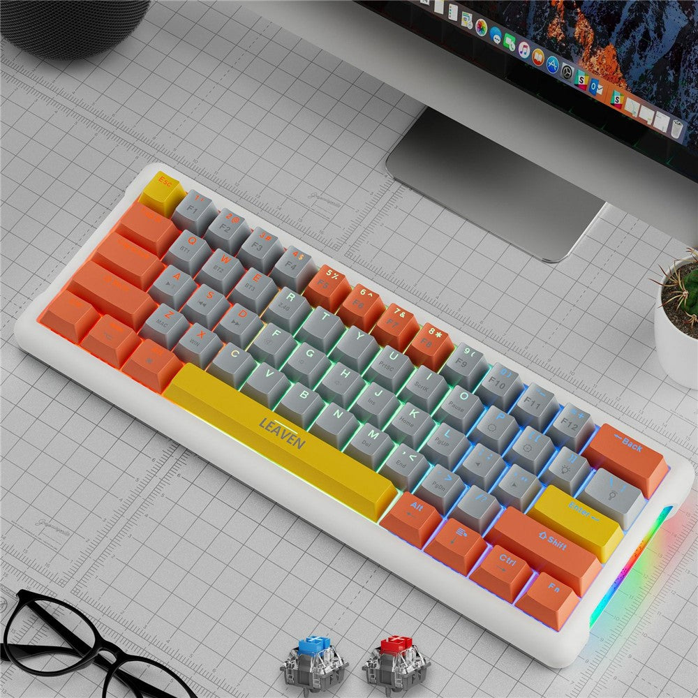 LEAVEN K610 1.6m Wired 61-key Water-Cooled E-Sports Gaming Mechanical Keyboard, Classic Version