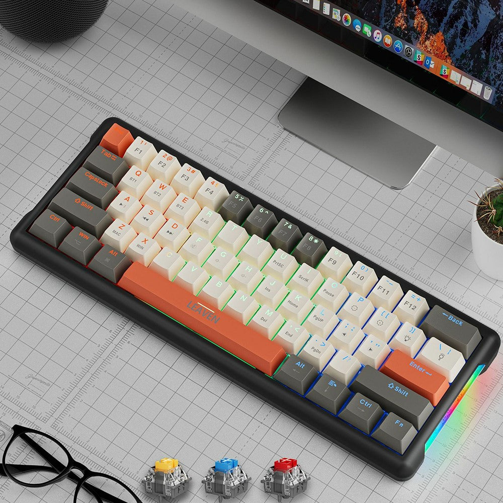 LEAVEN K610 1.6m Wired 61-key Water-Cooled E-Sports Gaming Mechanical Keyboard, Classic Version