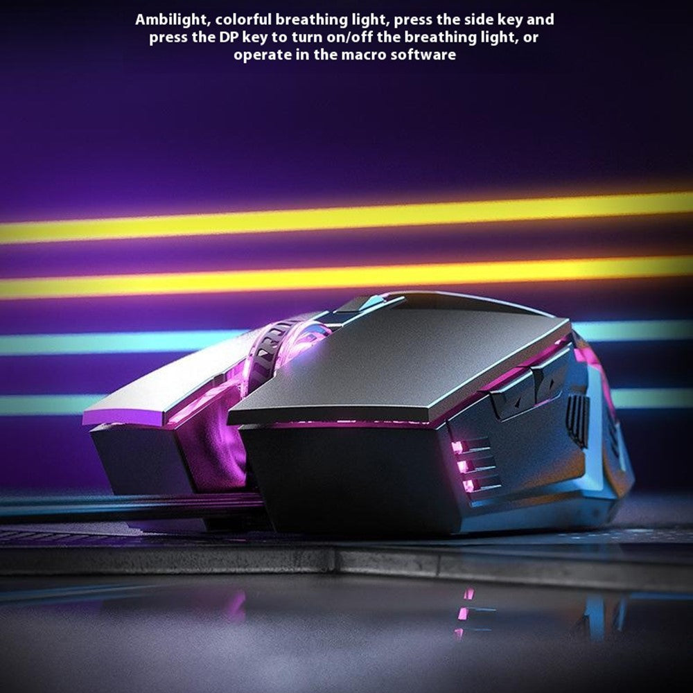 INPHIC PW2 USB Wired Gaming Mouse Colorful Light Macro Programming Computer Laptop Mice