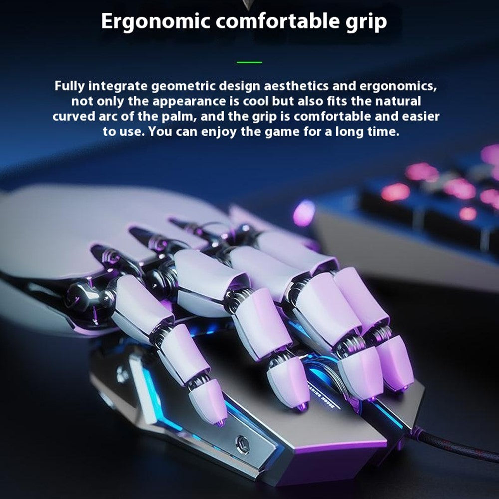 INPHIC PW2 USB Wired Gaming Mouse Colorful Light Macro Programming Computer Laptop Mice