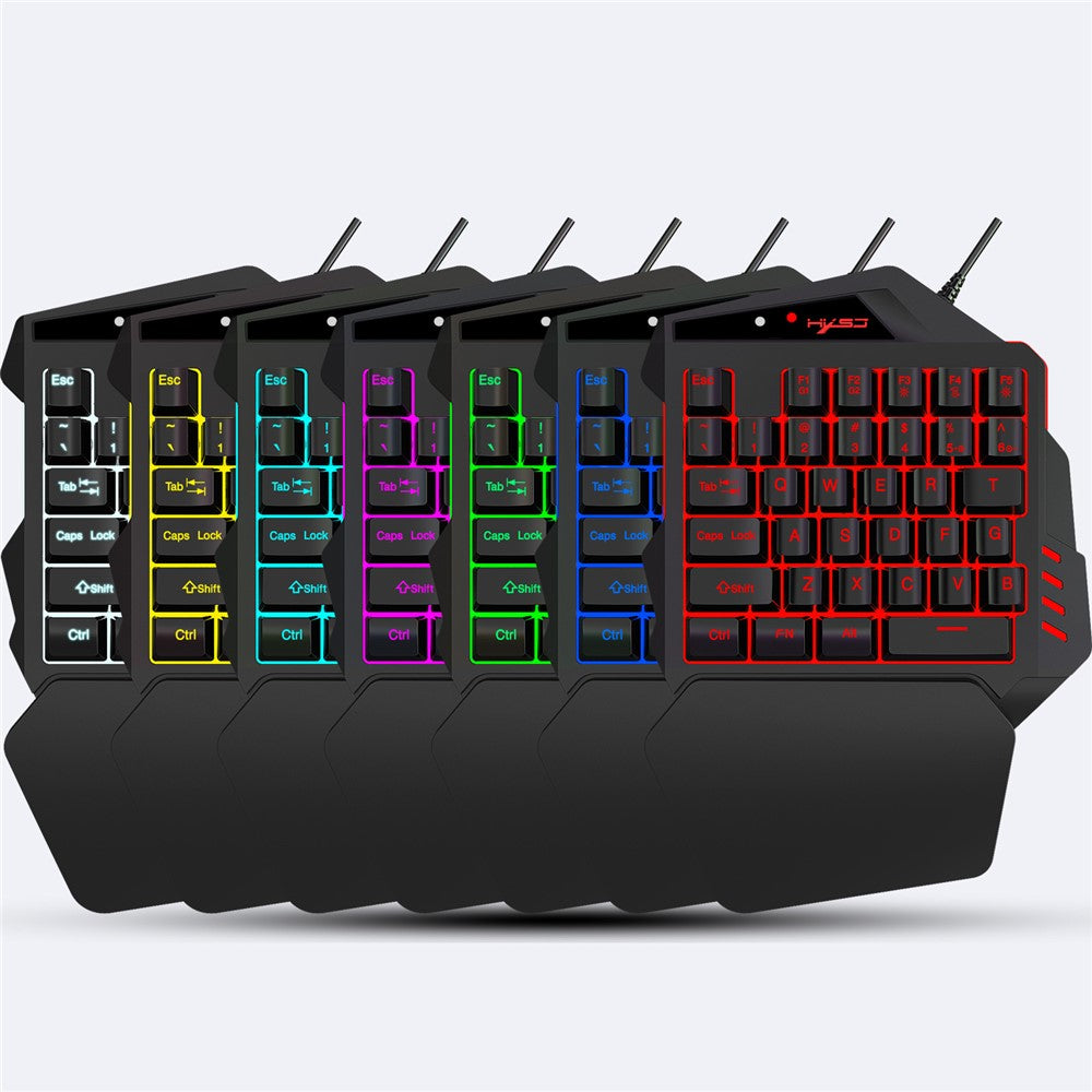 HXSJ V500 35 Keys One Handed Gaming Keyboard RGB Backlit Keyboard
